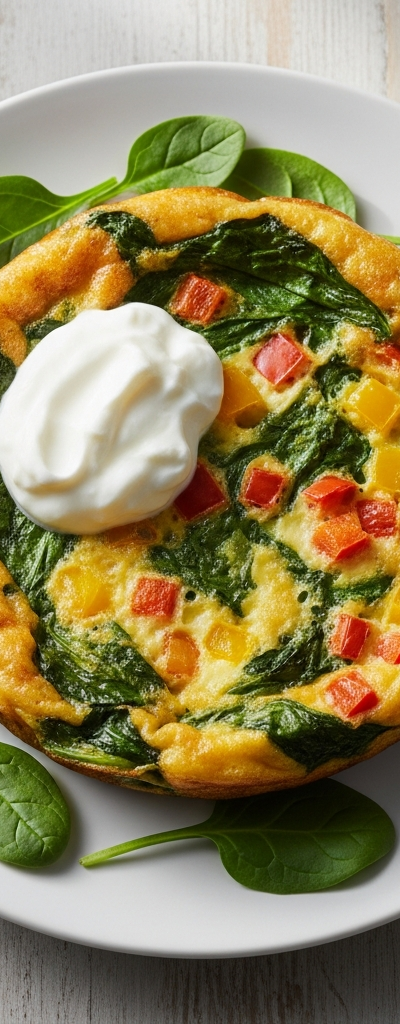 Greek Yogurt and Spinach Frittata