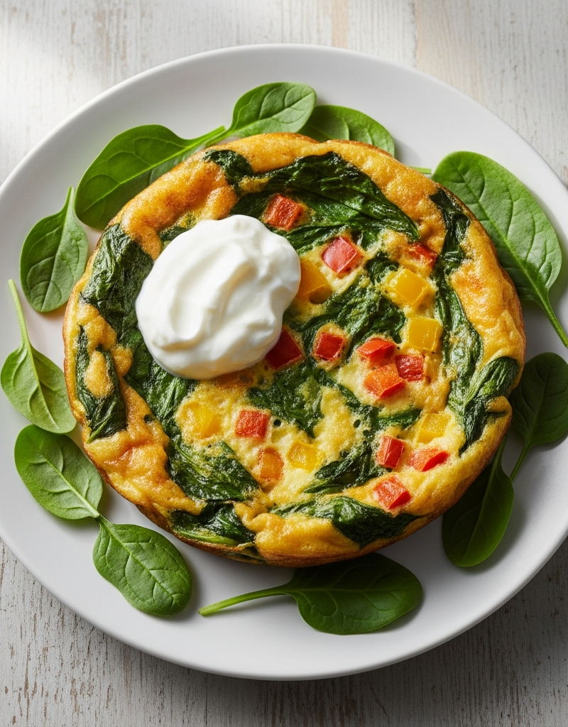 Greek Yogurt and Spinach Frittata