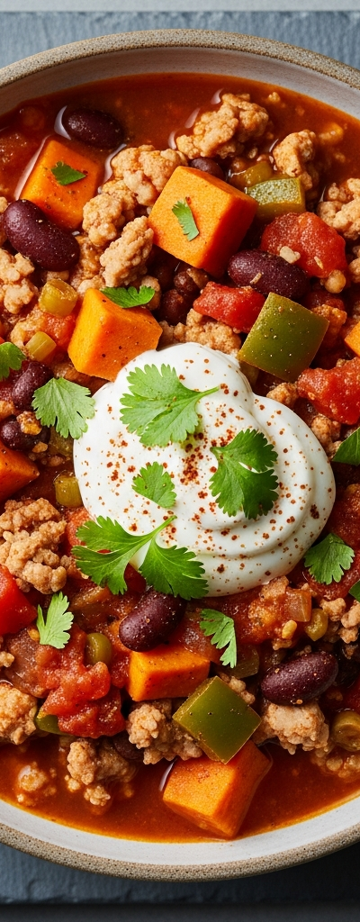 Sweet Potato Turkey Chili