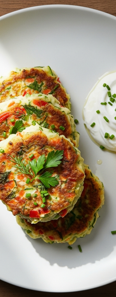 Greek Yogurt Veggie Fritters