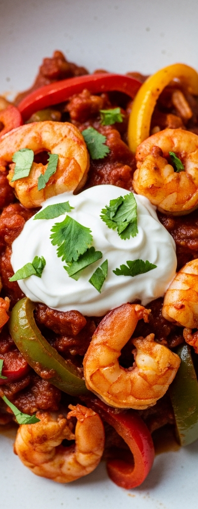 Keto Shrimp and Bell Pepper Chili