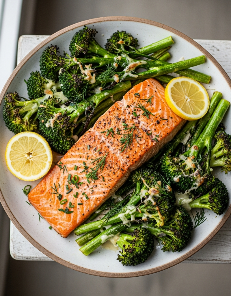 Keto Salmon and Broccoli Bake