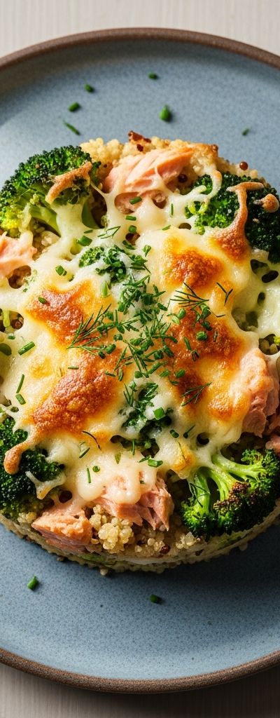 Canned Salmon and Broccoli Quinoa Bake