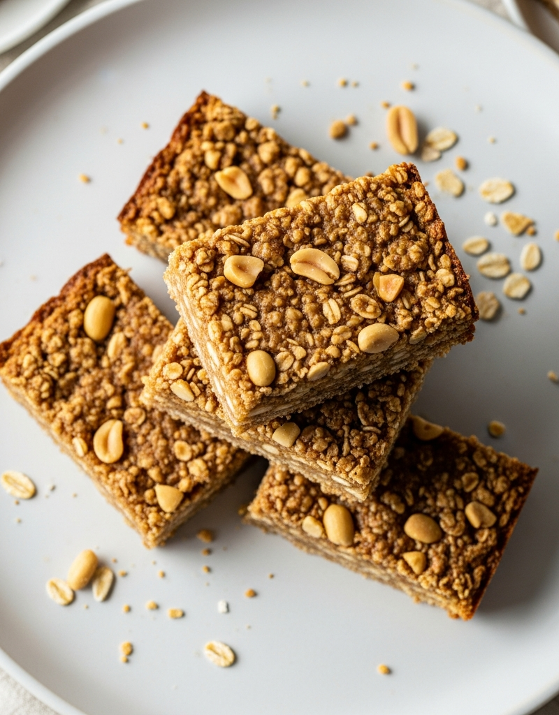 Crispy Peanut Butter Oat Bars
