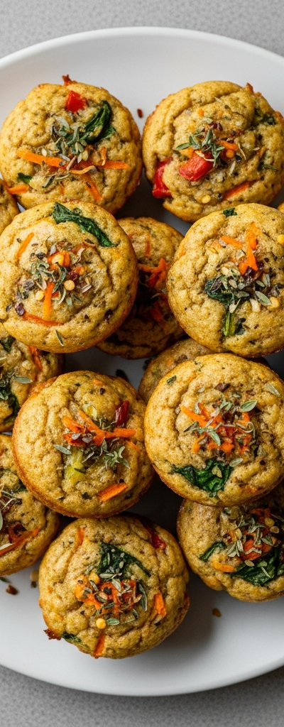 Savory Chickpea Flour Mini Muffins