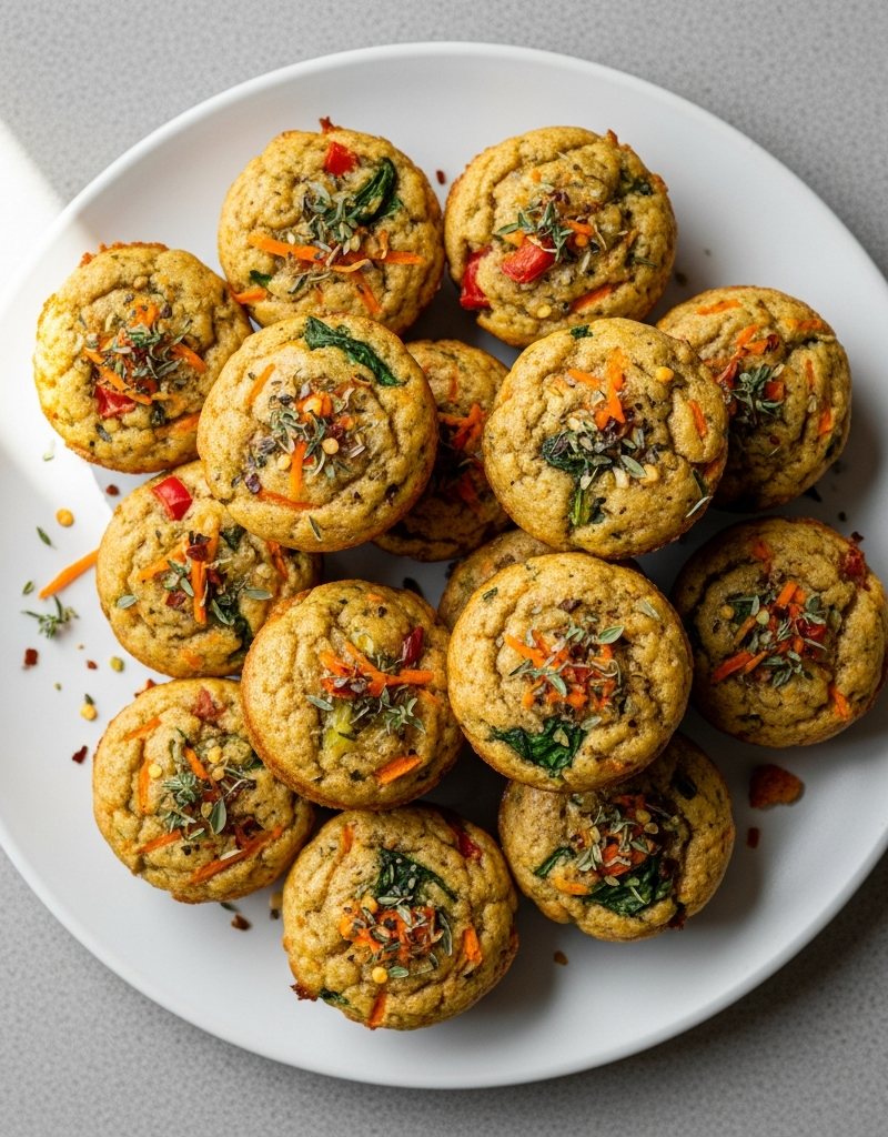 Savory Chickpea Flour Mini Muffins
