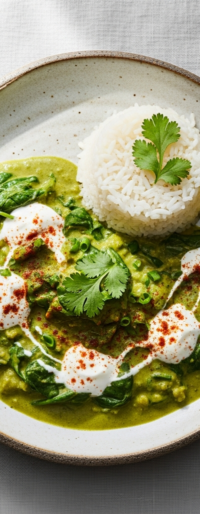 Greek Yogurt and Spinach Curry