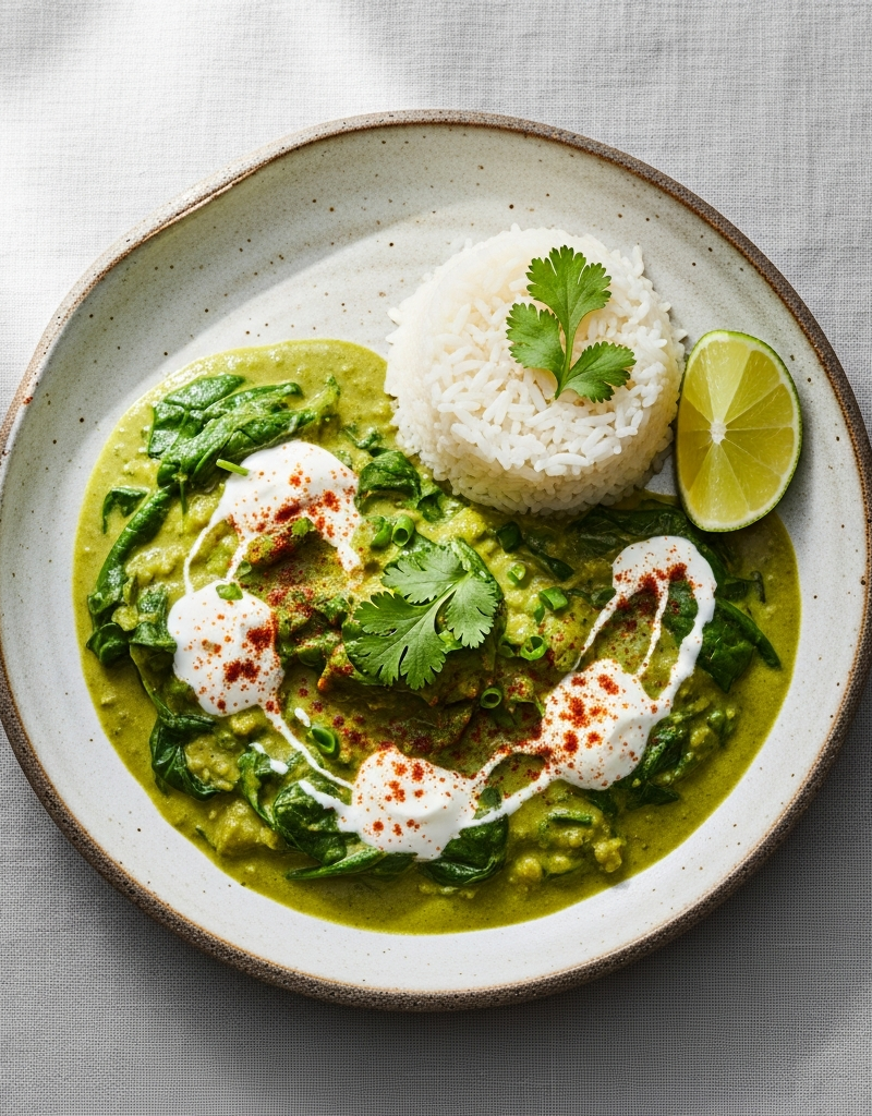 Greek Yogurt and Spinach Curry