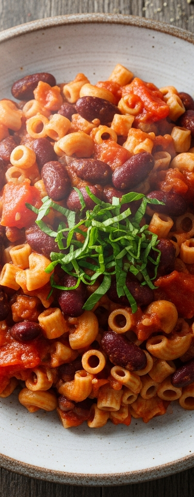 Hearty Pasta and Bean Stew