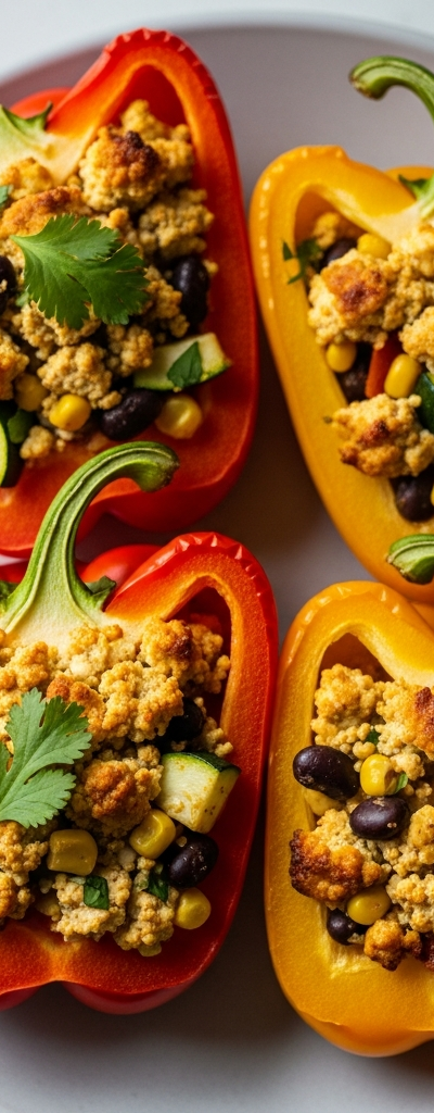 Tofu-Stuffed Bell Peppers