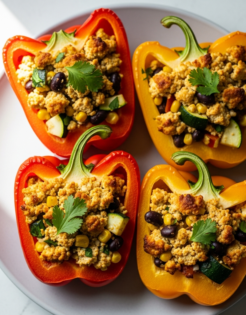 Tofu-Stuffed Bell Peppers