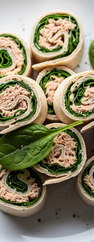 Tuna and Spinach Mini Wraps