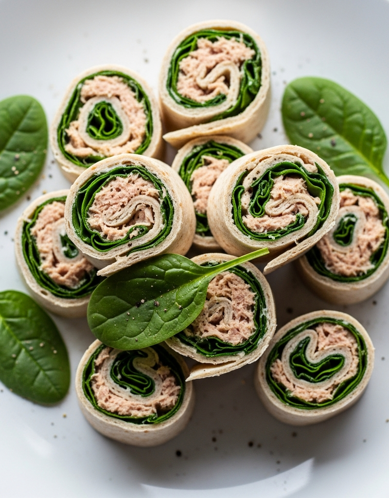 Tuna and Spinach Mini Wraps
