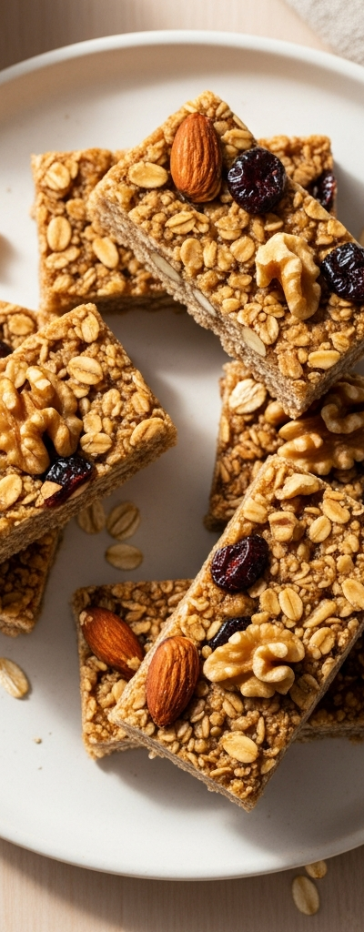 Homemade Oat and Nut Snack Bars