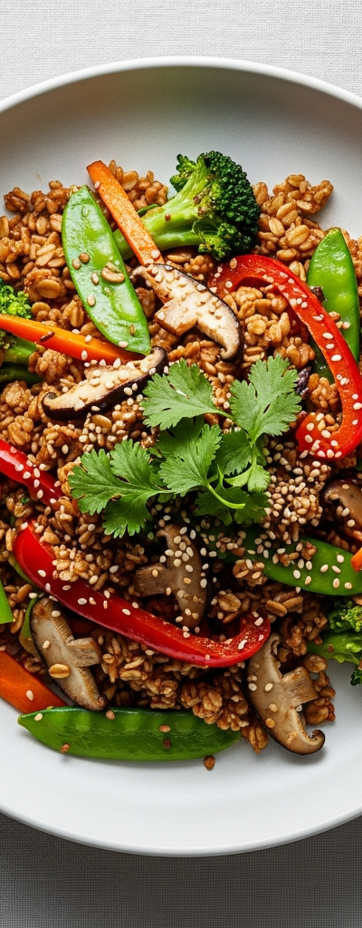 Savory Oat and Vegetable Stir-Fry
