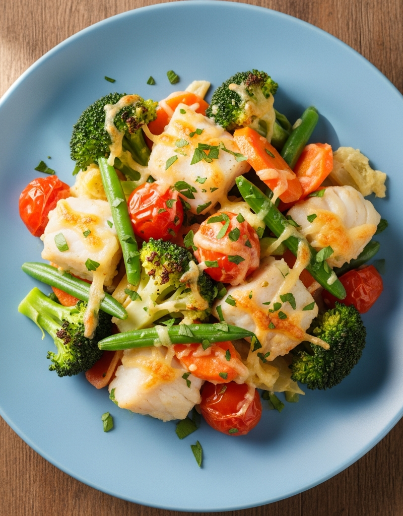 White Fish and Veggie Casserole
