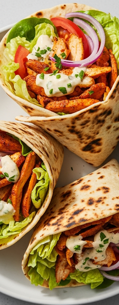 Homemade Chicken Shawarma Wraps