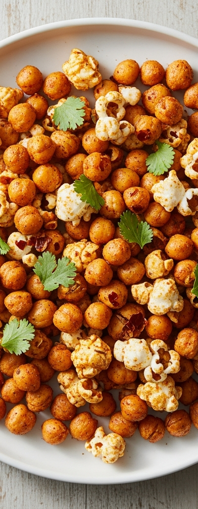 Spicy Chickpea Popcorn Crunch