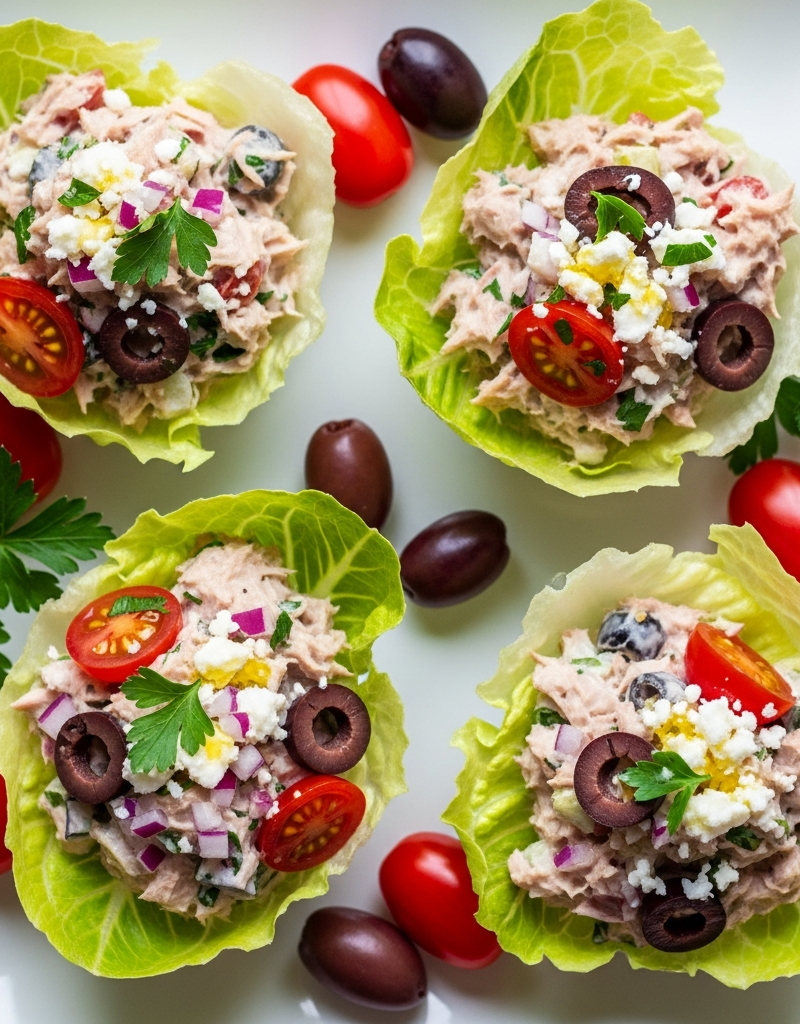 Mediterranean Tuna Salad Cups