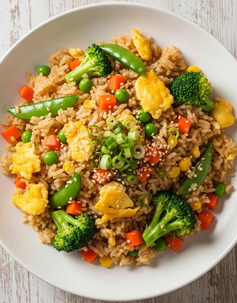 Egg Fried Rice with Mixed Vegetables