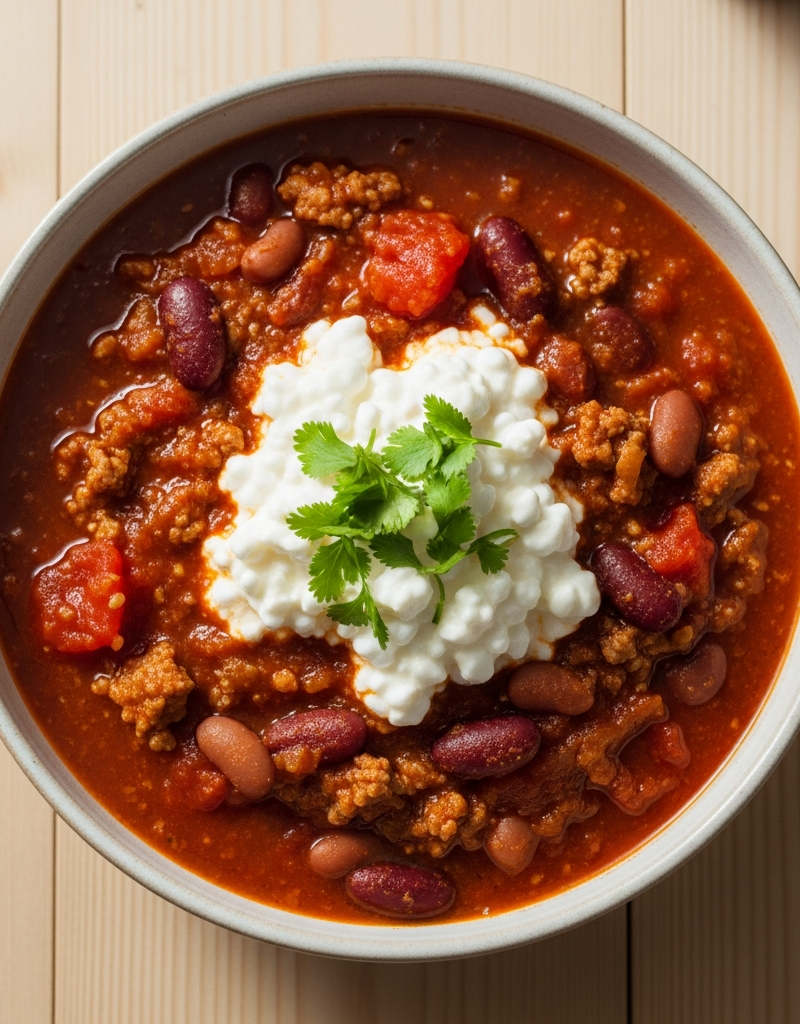 Protein-Packed Cottage Cheese Chili