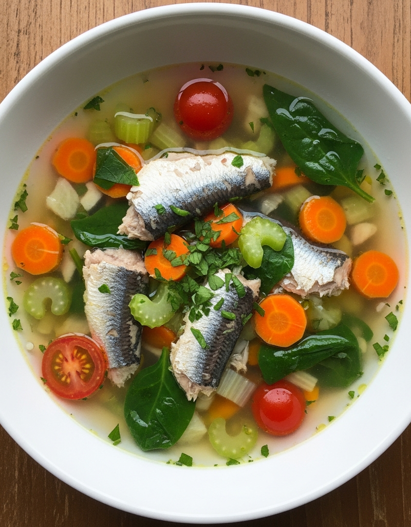 Hearty Sardine and Vegetable Soup