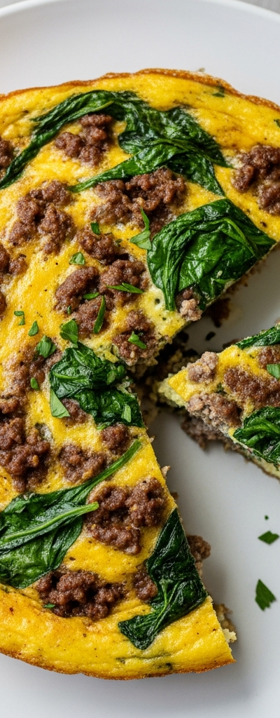 Beef and Spinach Breakfast Frittata