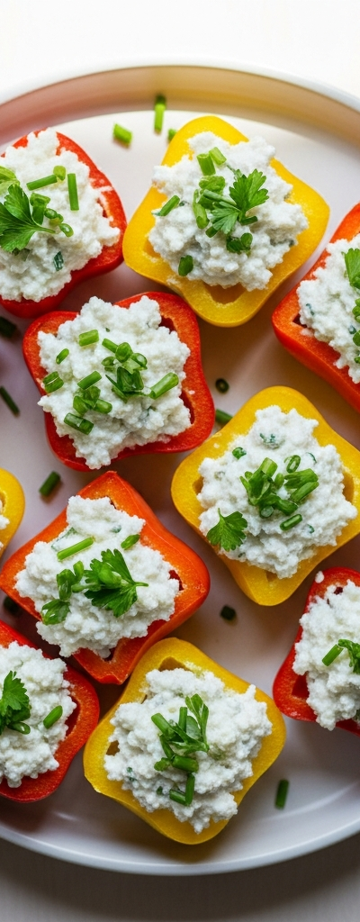 Stuffed Bell Pepper and Cheese Bites