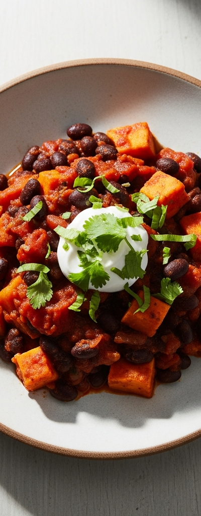 Sweet Potato and Black Bean Chili