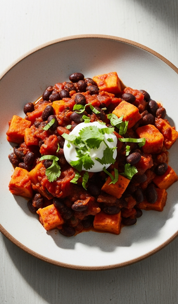 Sweet Potato and Black Bean Chili