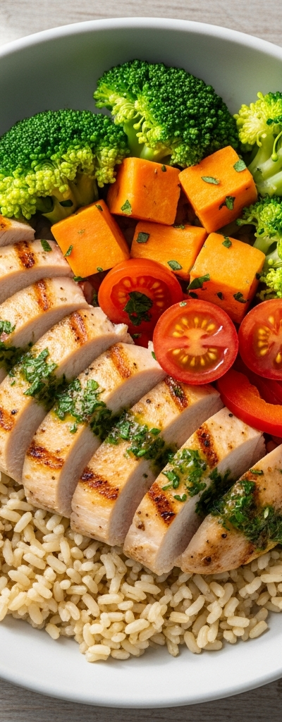 Chicken and Brown Rice Protein Bowl
