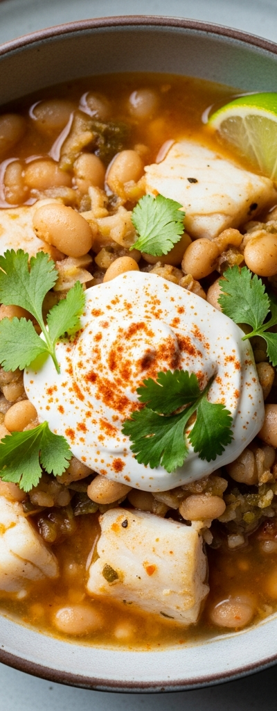 White Fish and Bean Chili
