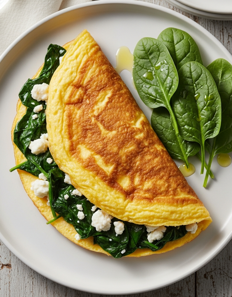 Spinach and Feta Omelette