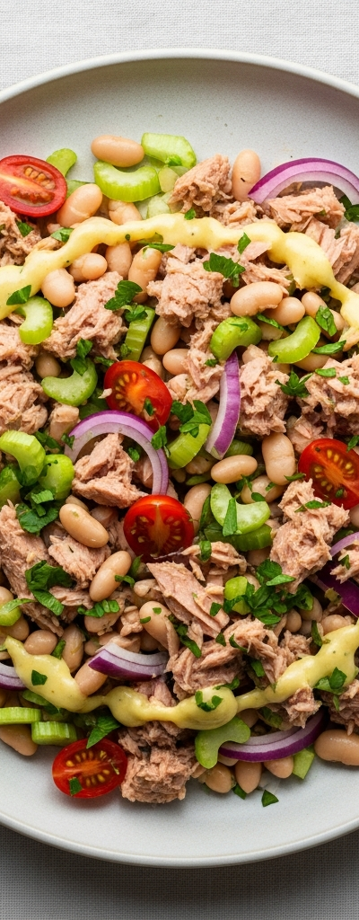 Tuna and White Bean Salad with Lemon Dijon Dressing