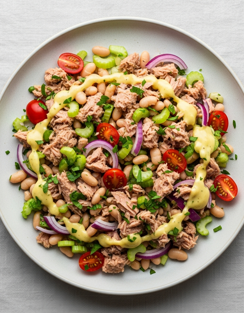 Tuna and White Bean Salad with Lemon Dijon Dressing