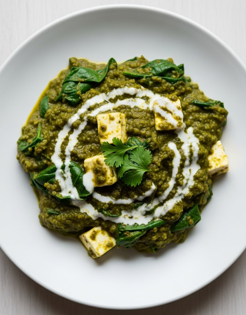 Cottage Cheese and Spinach Curry