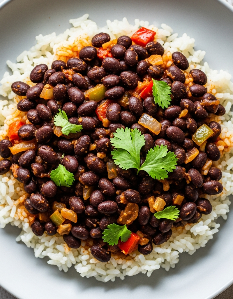 Quick Black Bean and Rice Skillet