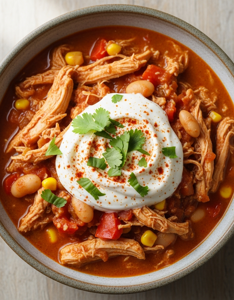Greek Yogurt Chicken Chili