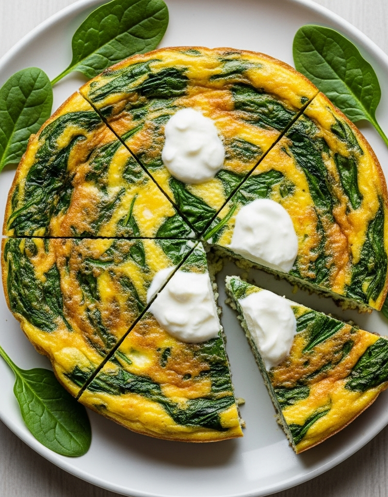 Greek Yogurt and Spinach Breakfast Frittata
