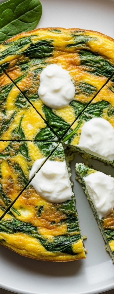 Greek Yogurt and Spinach Breakfast Frittata