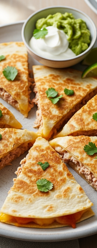 Cheesy Tuna Quesadillas