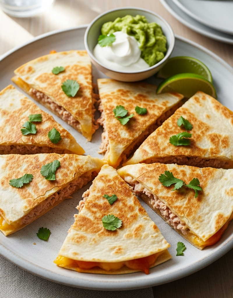 Cheesy Tuna Quesadillas