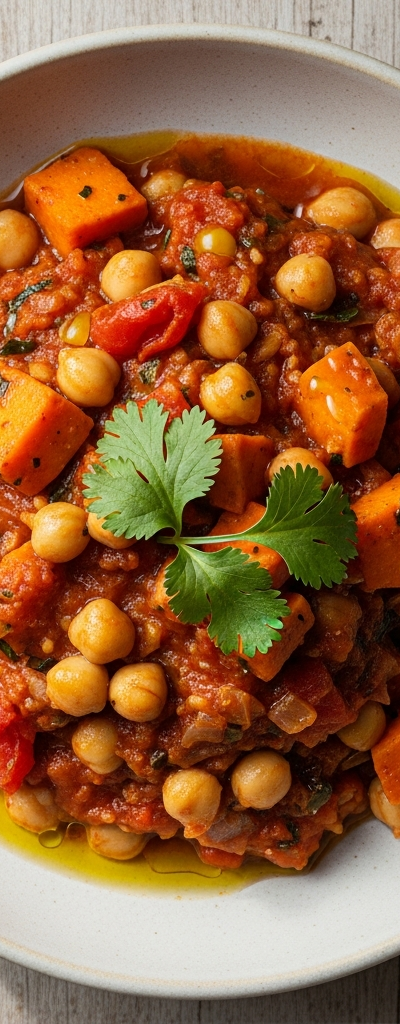 Mediterranean Sweet Potato & Chickpea Stew