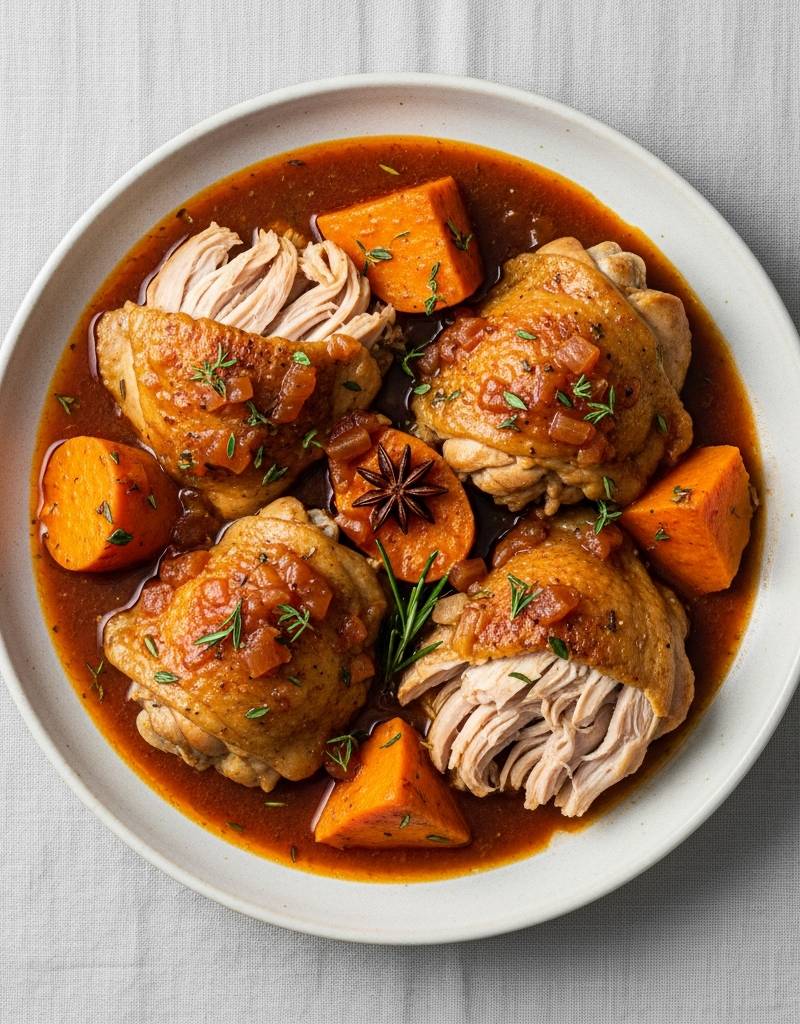 Sweet Potato and Chicken Thigh Stew