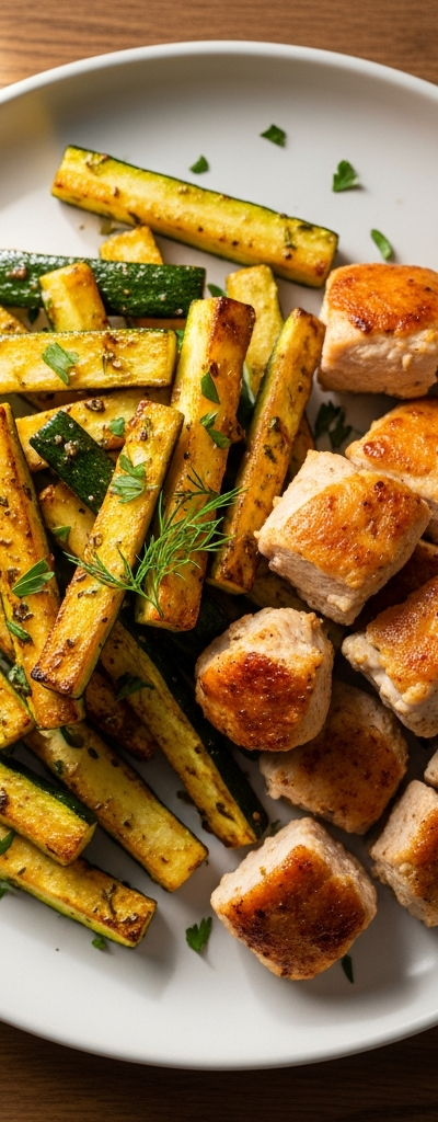 Keto Chicken Breast Zucchini Fries