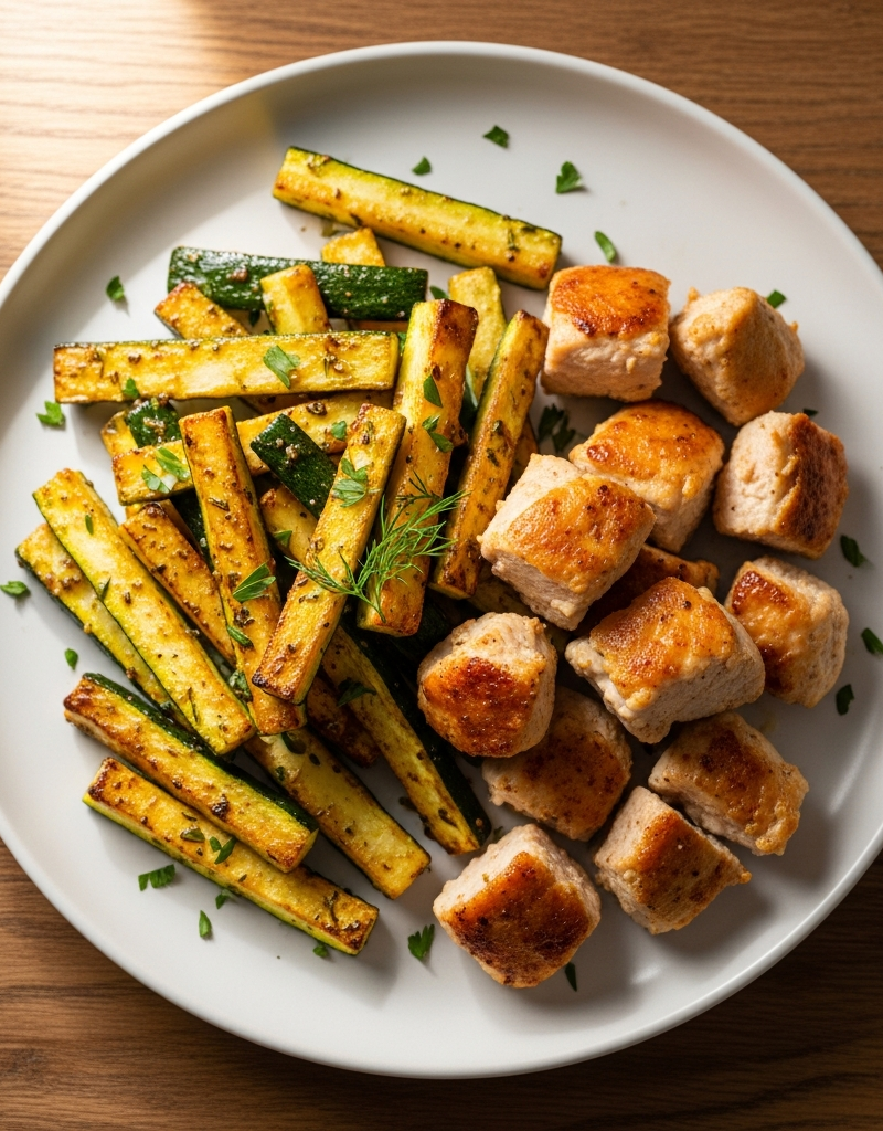 Keto Chicken Breast Zucchini Fries