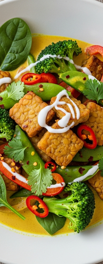 Tempeh Coconut Curry Bowl