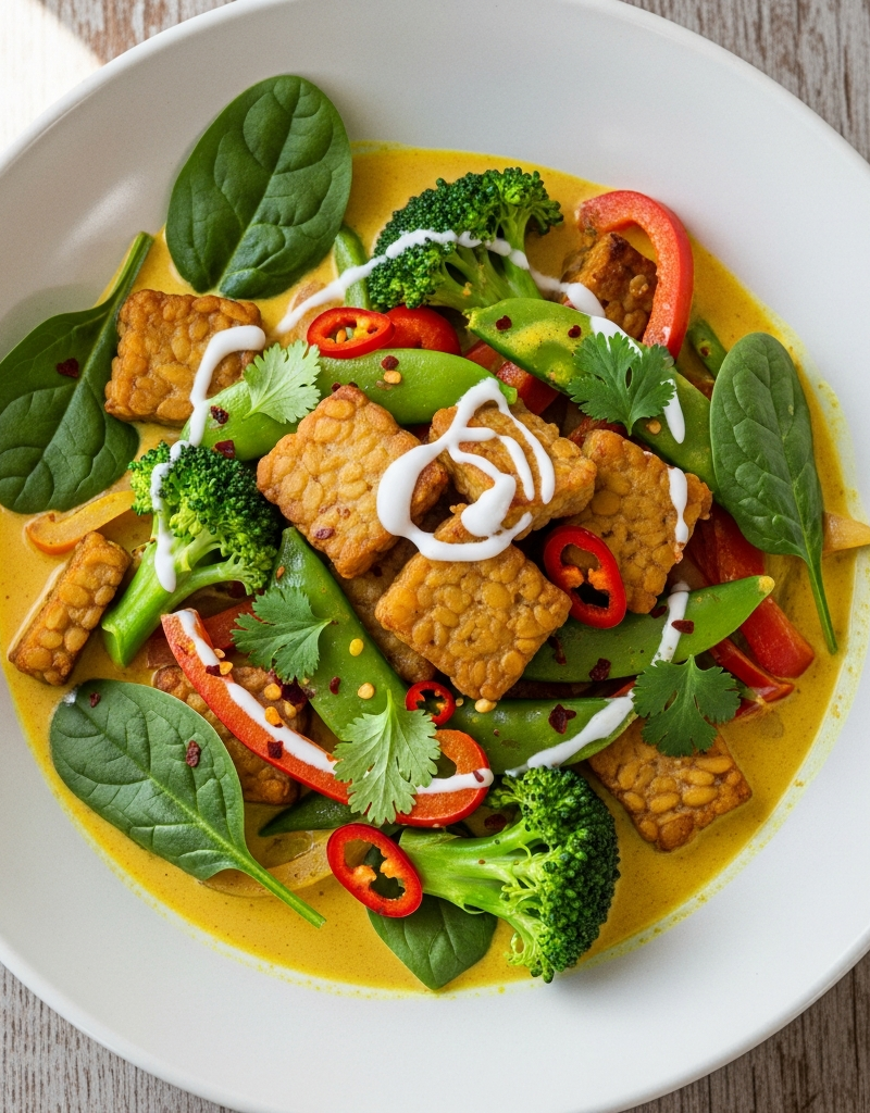 Tempeh Coconut Curry Bowl