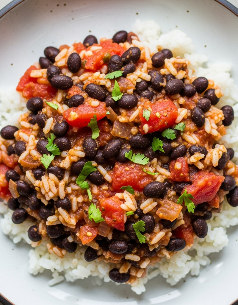 Black Bean and Tomato Rice Skillet