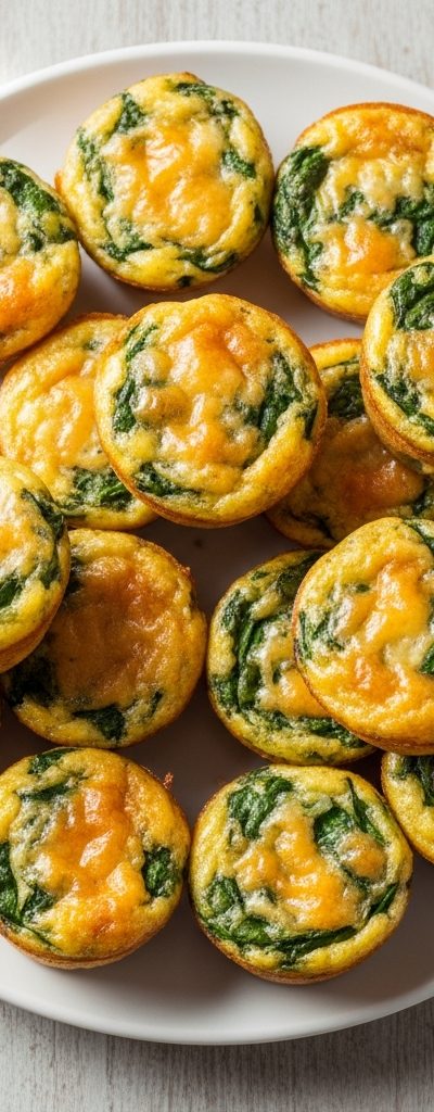 Spinach and Cheese Egg Mini Muffins